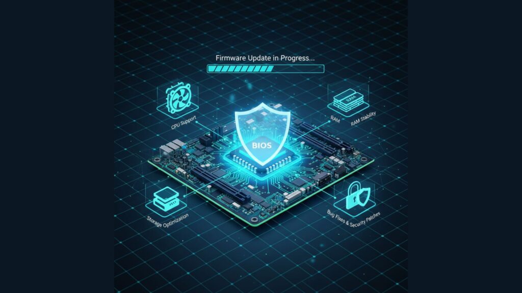 how to update ASUS motherboard BIOS - motherboard BIOS chip update interacting with CPU and RAM
