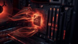 CPU heat visualization with monitoring dashboard showing core and package temperatures for system reliability and performance monitoring.