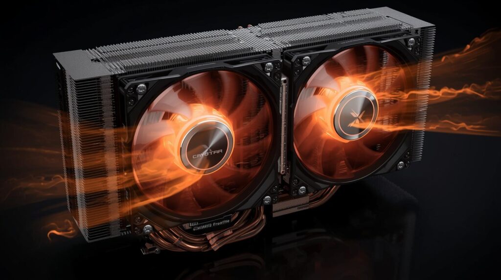 Cryorig MonsterXX dual fin-stack CPU cooler with ten copper heat pipes