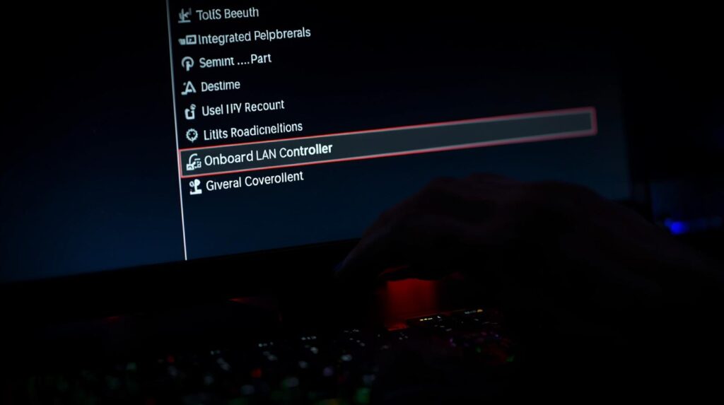 Enabling Onboard LAN in MSI BIOS and updating firmware.