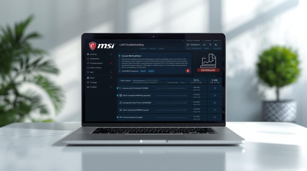 MSI LAN troubleshooting checklist and flowchart download guide.