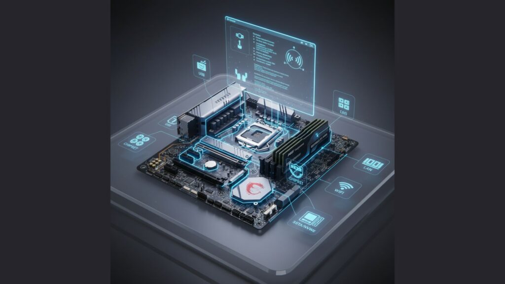 MSI motherboard drivers connecting hardware components for stable system performance.