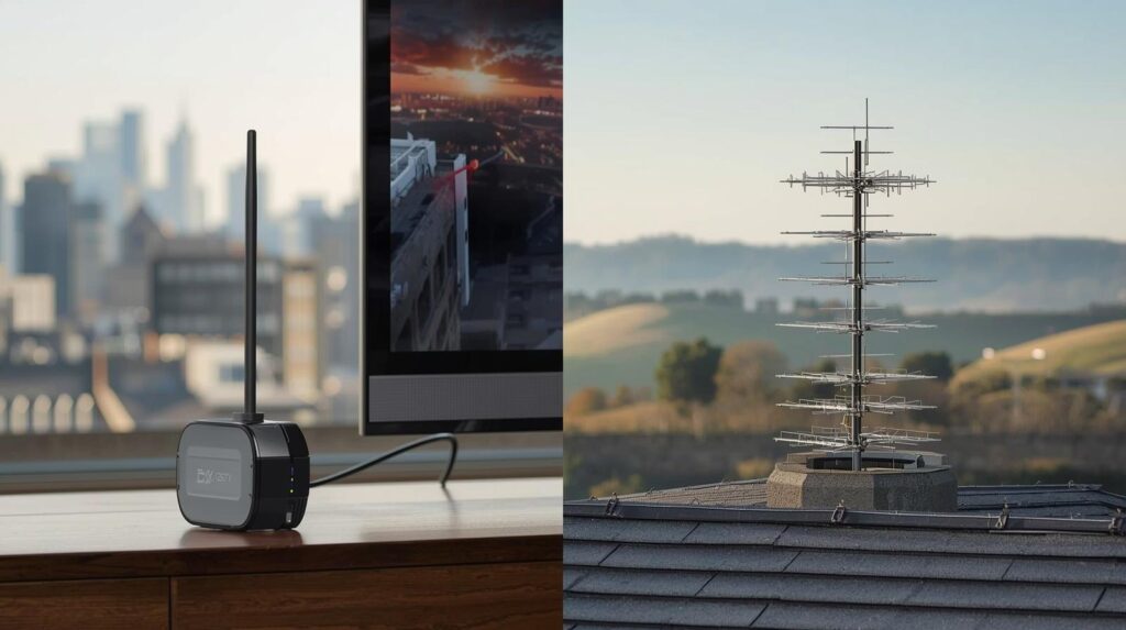 PX Digital TV Antenna DA-1201NP comparison with outdoor antenna